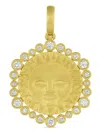 Leigh Maxwell 18k Yellow Gold Sun Halo Diamond Pendant In Gold