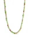 Leigh Maxwell 18k Yellow Gold Tourmaline Necklace In Green