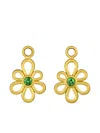 Leigh Maxwell Flora Gold Tsavorite Garnet Earrings In Gold