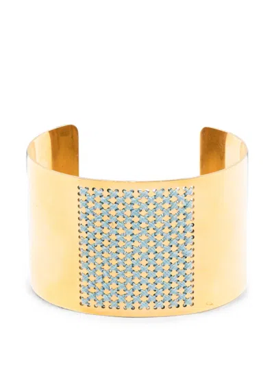 L'eight Studio Beaded Cuff Bracelet In Gold