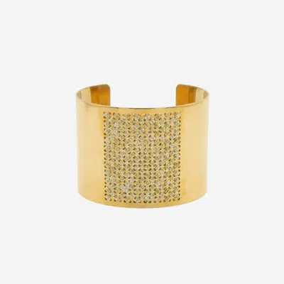 L'eight Studio Crystal-embellished Cuff Bracelet In Gold