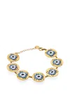 L'eight Studio Embroidered Openwork Medallion Bracelet In Pattern