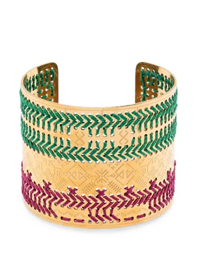 L'eight Studio Engraved Cuff Bracelet In Gold