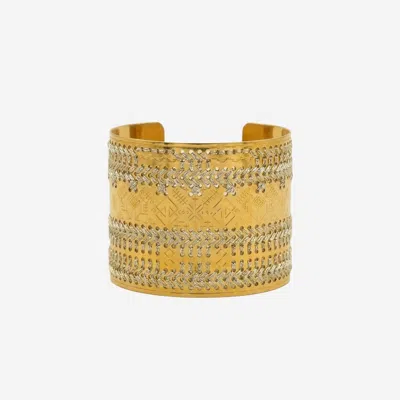 L'eight Studio Engraved Two-tone Steel Bracelet In Gold