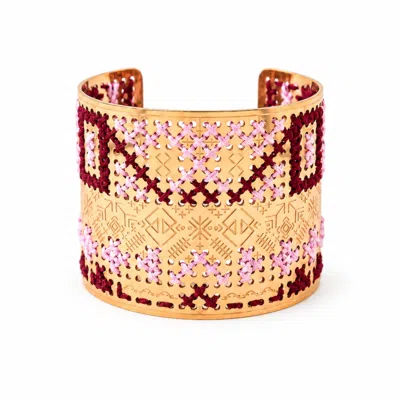 L'eight Studio Women's Gold-plated Engraved Cuff Bracelet