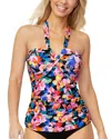 Leilani Lux Bandini Tankini Top In Black