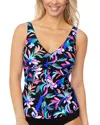 Leilani Monterey Tankini Top In Black