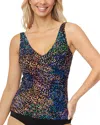 Leilani Monterey Tankini Top In Black