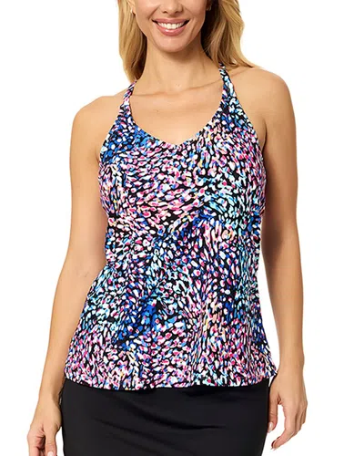 Leilani Racer Back Tankini In Purple