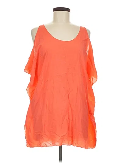 Pre-owned Leilani Sleeveless Blouse In Orange