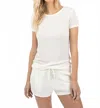Leimere Feather Tee In Marshmallow In White