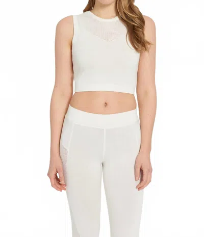 Leimere Huntington Crop Tank In Marshmallow In White