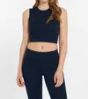 Leimere Huntington Crop Tank In Navy In Blue