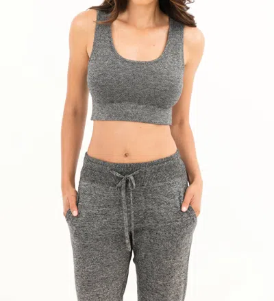 Leimere Mélange Bralette In Black Mélange In Multi