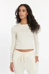 Leimere Nevis Crop Pullover In Antique White In White