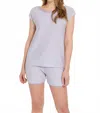 Leimere Newport Tee In Lilac Marshmallow Stripe In Multi