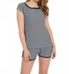Leimere Newport Tee In Navy Marshmallow Stripe In Multi