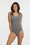 Leimere Sanibel Bodysuit In Grey In Gray
