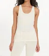 Leimere Tucson U-neck Tank In Antique White In Sand