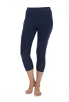 Leimere Women's Legging W/ Mesh In Medieval Blue In Multi