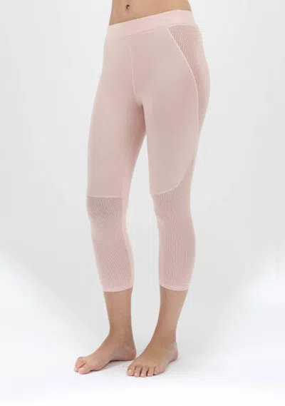 Leimere Women's Legging W/ Mesh In Peach Whip In Multi