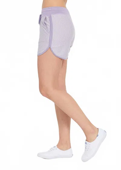 Leimere Women's Newport Short In Lilac Marshmallow Stripe In Multi