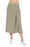 Leimere Women's Sonoma Culotte In Olive Marshmallow Stripe In Multi