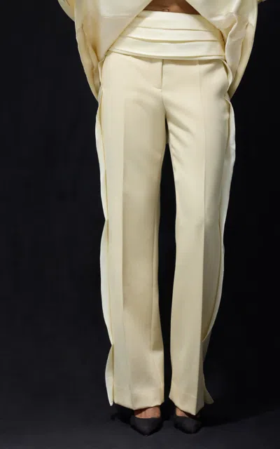 Lein Cotton-blend Satin Cummerbund In White