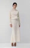 Lein Eliza Cotton-blend Midi Dress In White