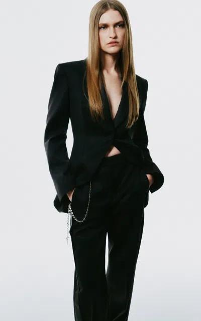 Lein Ellis Wool Tuxedo Jacket In Black