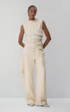 Lein Lone Draped Top In White