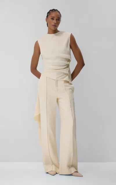 Lein Lone Draped Top In White