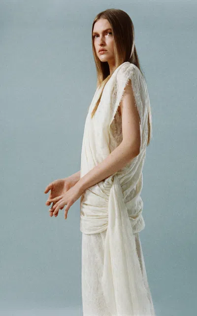 Lein Maren Cotton-blend Lace Tunic In White