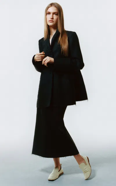 Lein Reid Sculpted Twill Jacket In Black