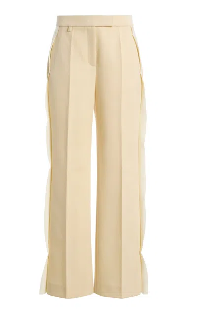 Lein Rowan Cotton-blend Tuxedo Trousers In White