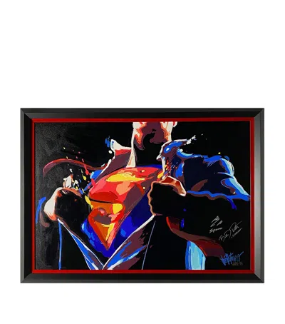 Leipzig Galleries Autographed Brandon Routh Man Of Steel Display