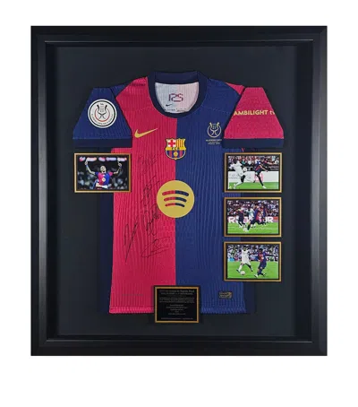 Leipzig Galleries Barcelona 2025 Supercopa Final Squad Signed Match-issued Jersey Display