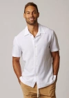 Leisure Lab Cabana Button Up In White