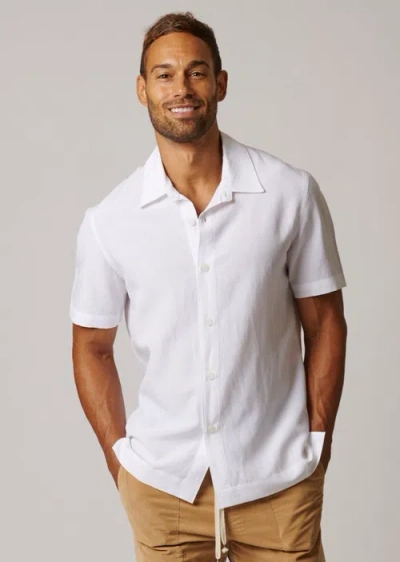 Leisure Lab Cabana Button Up In White