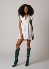 Leisure Lab Chloe Mini Linen Dress In White