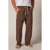 Leisure Lab Cotton Loung Pant In Brown