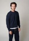 Leisure Lab Cotton Lounge Crewneck In Lapis