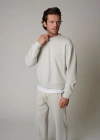 Leisure Lab Cotton Lounge Crewneck In Opal