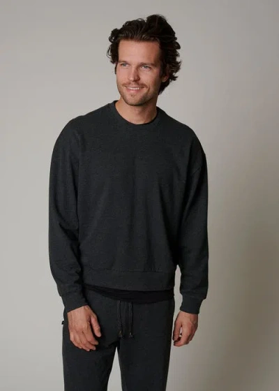 Leisure Lab Cotton Lounge Crewneck In Sediment