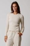 Leisure Lab Cotton Rib Long Sleeve In Cream