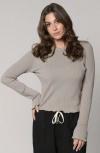 Leisure Lab Cotton Rib Long Sleeve In Gray
