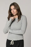 Leisure Lab Cotton Rib Long Sleeve In Gray