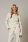 Leisure Lab Cotton Rib Long Sleeve In Ivory