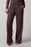Leisure Lab Cotton Rib Pant In Bordeaux