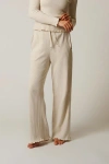 Leisure Lab Cotton Rib Pant In Cream